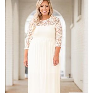 White Lace Maxi Dress